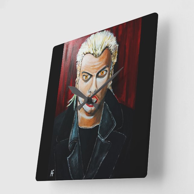 The Vampire Painting by Alfred Fox Square Wall Clock (Angle)