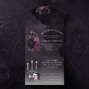 The Vampiress   Moody Gothic Vampy Glam All In One Invitation