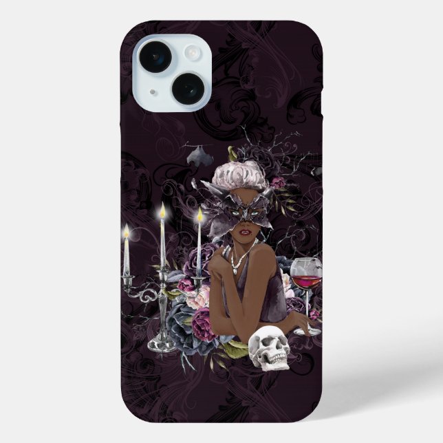 The Vampiress | Moody Gothic Vampy Glam Dark Skin Case-Mate iPhone Case (Back)