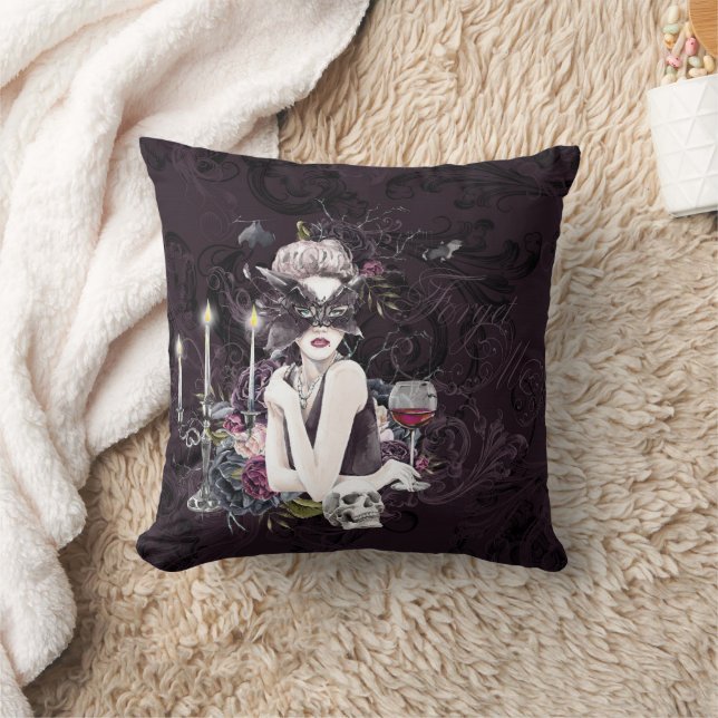 The Vampiress | Moody Gothic Vampy Glam Pale Skin Cushion (Blanket)