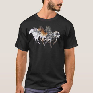 The Variety Of Equines - Zebra Horse Donkey T-Shirt