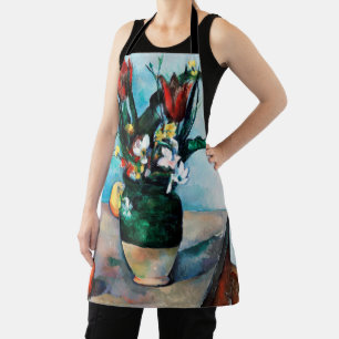 The Vase of Tulips, Paul Cezanne Apron
