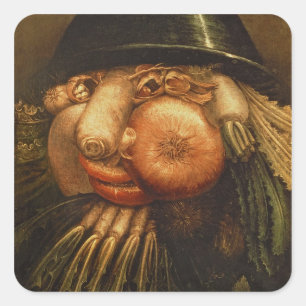 The Vegetable Gardener, c.1590 (oil on panel) Square Sticker