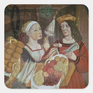 The Vegetable Market Square Sticker