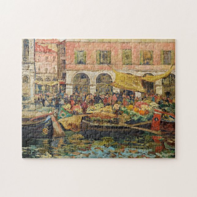 The Vegetable Market, Venice | Louis Abel-Truchet Jigsaw Puzzle (Horizontal)