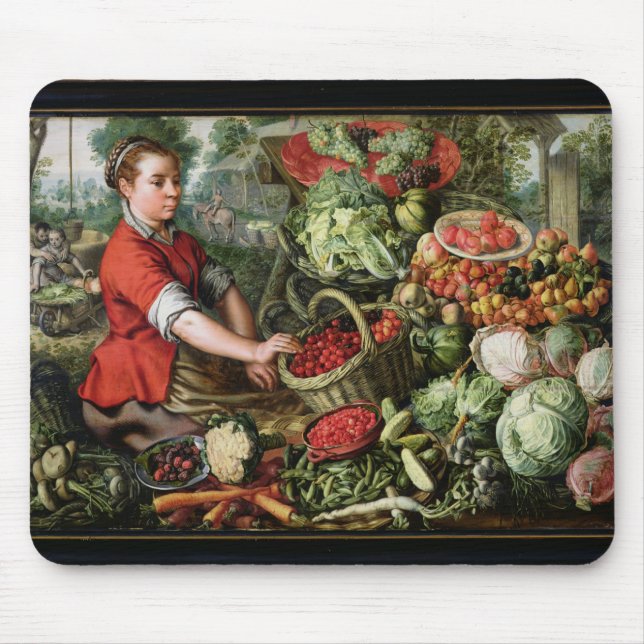 The Vegetable Seller Mouse Pad (Front)