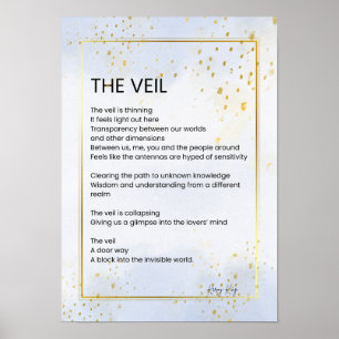 The Veil - Awakening Empowerment Poem Poetry Poster