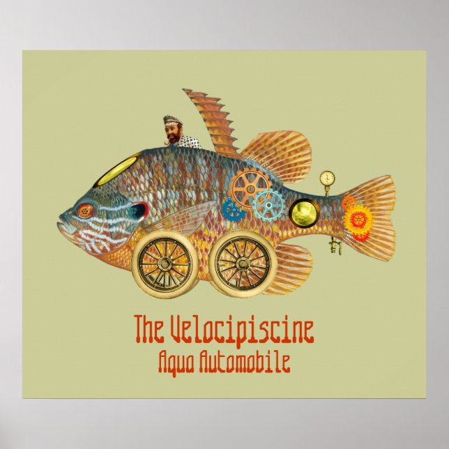 The Velocipiscine ~ Aqua Automobile Poster (Front)