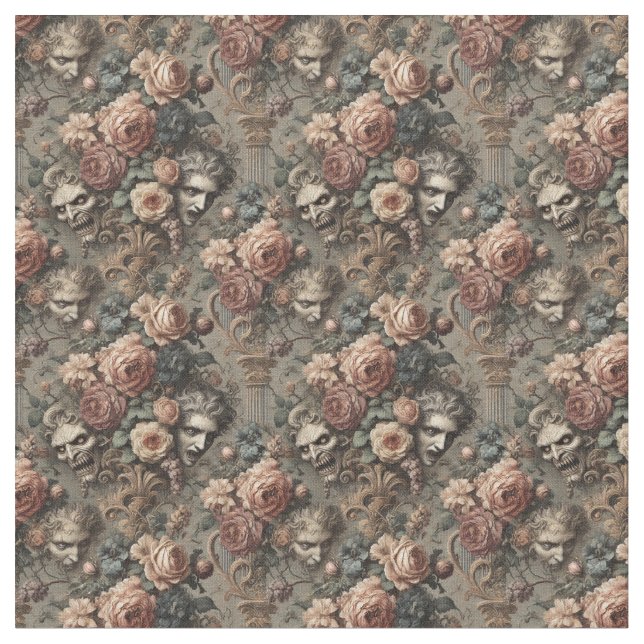 The Velvet Crash – Gothic Dense Tile Fabric (Close Up)