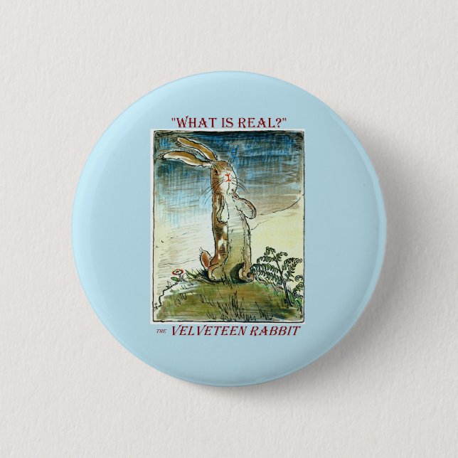The Velveteen Rabbit 6 Cm Round Badge (Front)