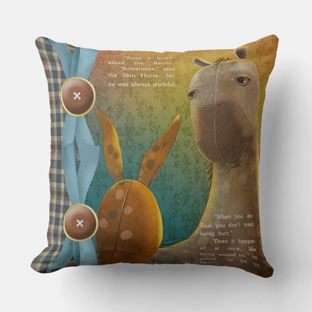 "The Velveteen Rabbit" THROW PILLOW 20X2O (Front)