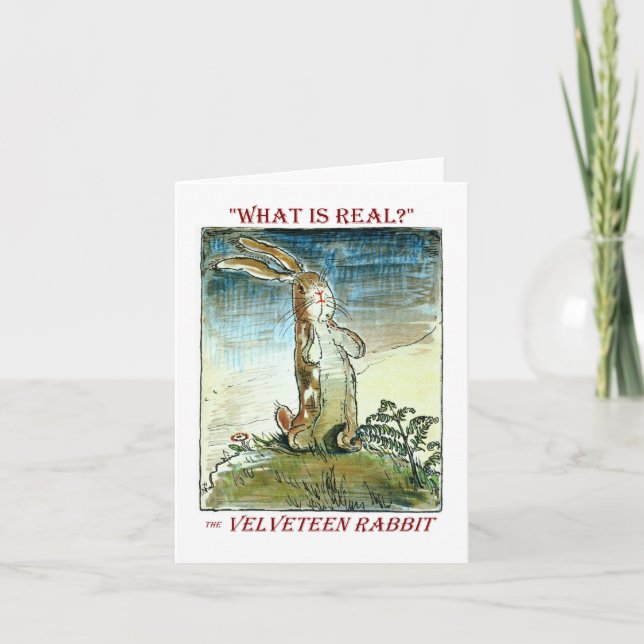 The Velveteen Rabbit - What is Real? Note Card (Front)