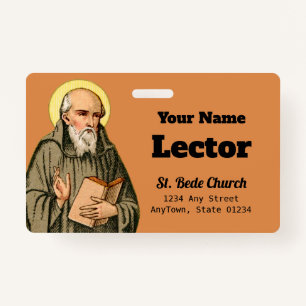 The Venerable Bede as Preacher (P 008) ID Badge
