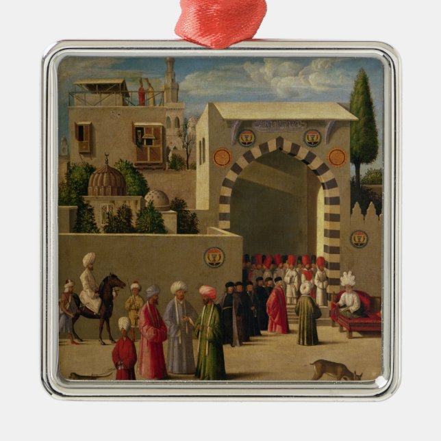 The Venetian Ambassador's Interview Metal Tree Decoration (Front)