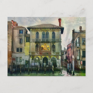 The Venetian Canal Painting Postcard