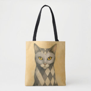 The Venetian Masked Cat Tote Bag