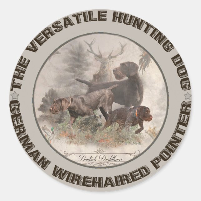 The Versatile Hunting Dog Sticker Car Magnet (Front)