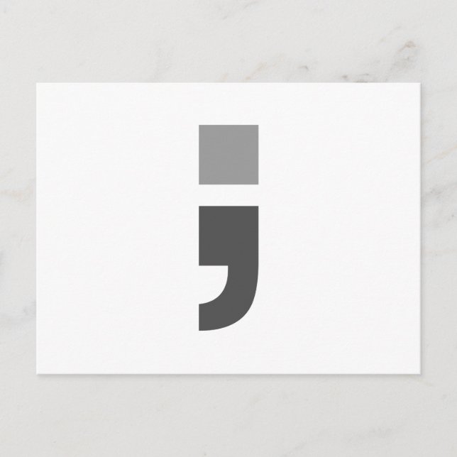 The versatile semicolon postcard (Front)