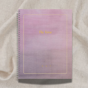 The Verse   Custom Mauve & Gold Poet Notebook