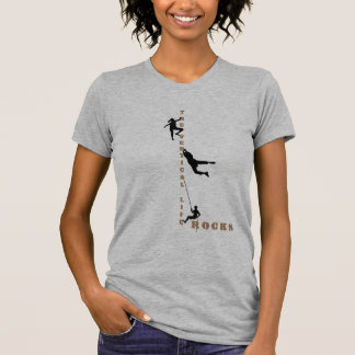 The Vertical Life - Rock Climbing Design T-Shirt