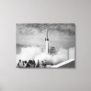 The Very First Rocket Launch At Cape Canaveral Canvas Print