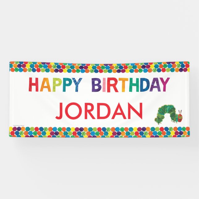 The Very Hungry Caterpillar Birthday Banner (Horizontal)