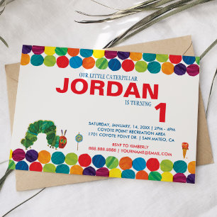 The Very Hungry Caterpillar Birthday Invitation