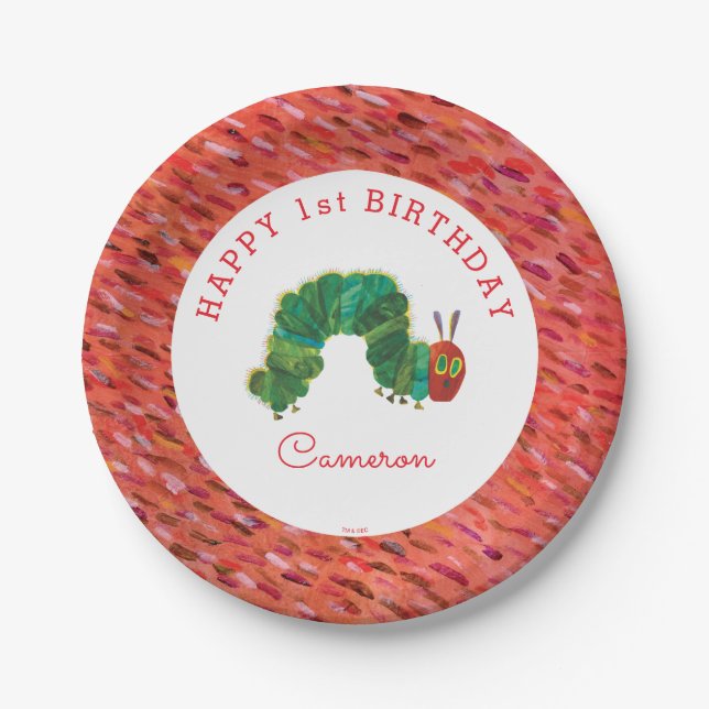 The Very Hungry Caterpillar Birthday Paper Plate (Front)