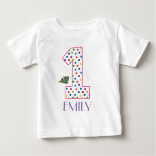 The Very Hungry Caterpillar Butterfly 1st Birthday Baby T-Shirt