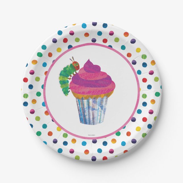 The Very Hungry Caterpillar Butterfly Birthday Paper Plate (Front)