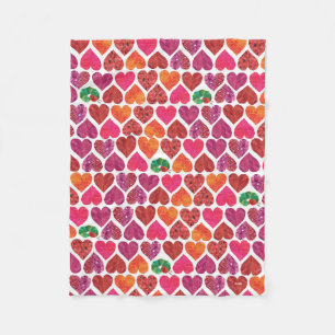 The Very Hungry Caterpillar   Heart Pattern Fleece Blanket
