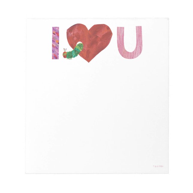 The Very Hungry Caterpillar | I Heart You Notepad (Front)
