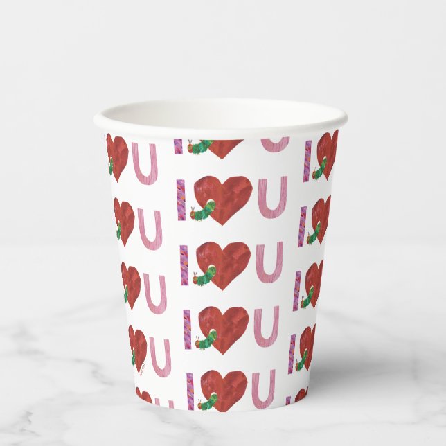 The Very Hungry Caterpillar | I Heart You Paper Cups (Front)