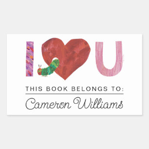 The Very Hungry Caterpillar   I Heart You Rectangular Sticker