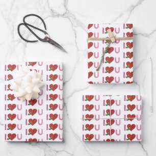 The Very Hungry Caterpillar   I Heart You Wrapping Paper Sheet