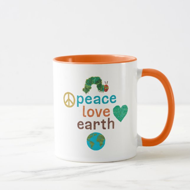The Very Hungry Caterpillar Peace Love Earth Mug (Right)