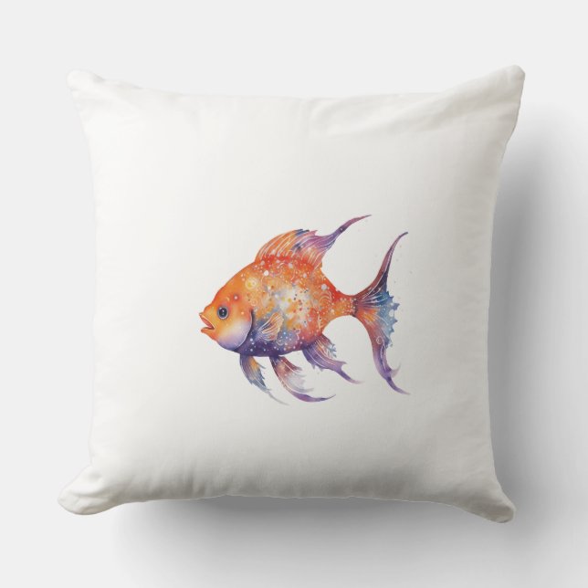 The Very Worried Goldfish Large Cushion (Front)