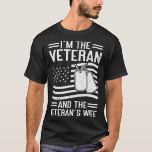 The Veteran and The Veteran's Wife Proud American  T-Shirt