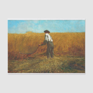 The Veteran in a New Field by Winslow Homer Tissue Paper