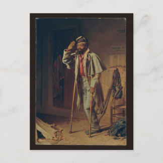 The Veteran, Wood - Civil War African American Postcard