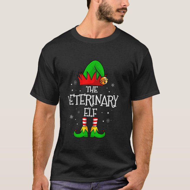 The Veterinary Elf Group Matching Family Christmas T-Shirt (Front)