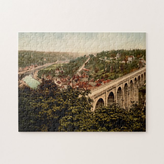 The Viaduct Dinan France Jigsaw Puzzle (Horizontal)