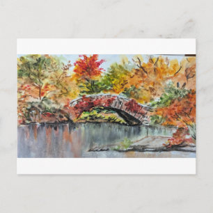 The vibrant colours of the trees in Central Park Postcard