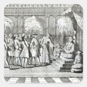The Viceroy of Canton giving an audience Square Sticker