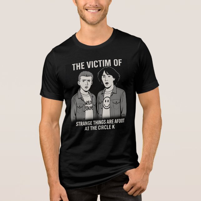 The Victim Of Strange Things Are Afoot Tri-Blend Shirt (Front)
