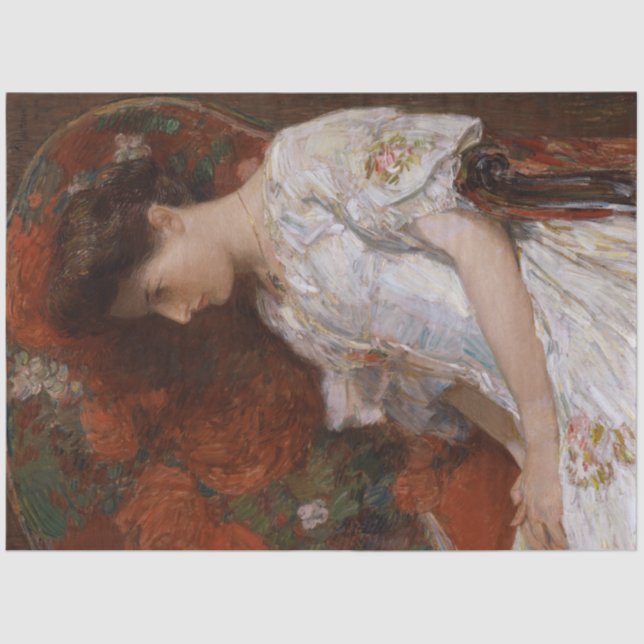 The Victorian Chair by Childe Hassam Tissue Paper (Front)