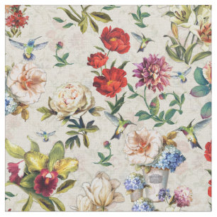 The Victorian-Era  Floral Watercolor Creation Fabric