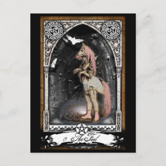 The Victorian Fool Tarot Card Postcard