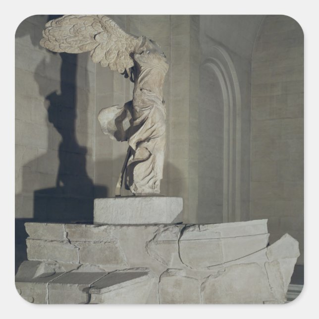 The Victory of Samothrace Square Sticker (Front)