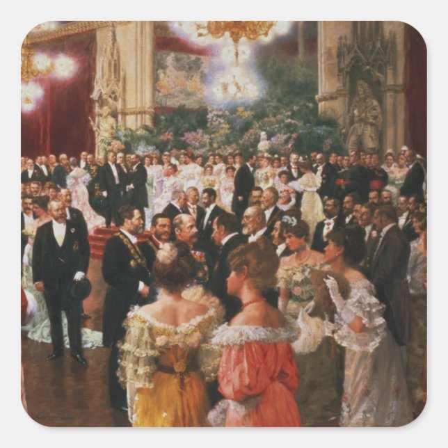 The Viennese Ball Square Sticker (Front)